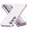 iTech Combo: 2 Screenprotectors & 1 Bumper Hoes voor Samsung Galaxy S23 Plus – 3-in-1 Bescherming