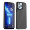 My Case Combo: Zwarte Siliconen Hoes met 2 Screenprotectors voor iPhone 13 Pro Max – Extra Veiligheid