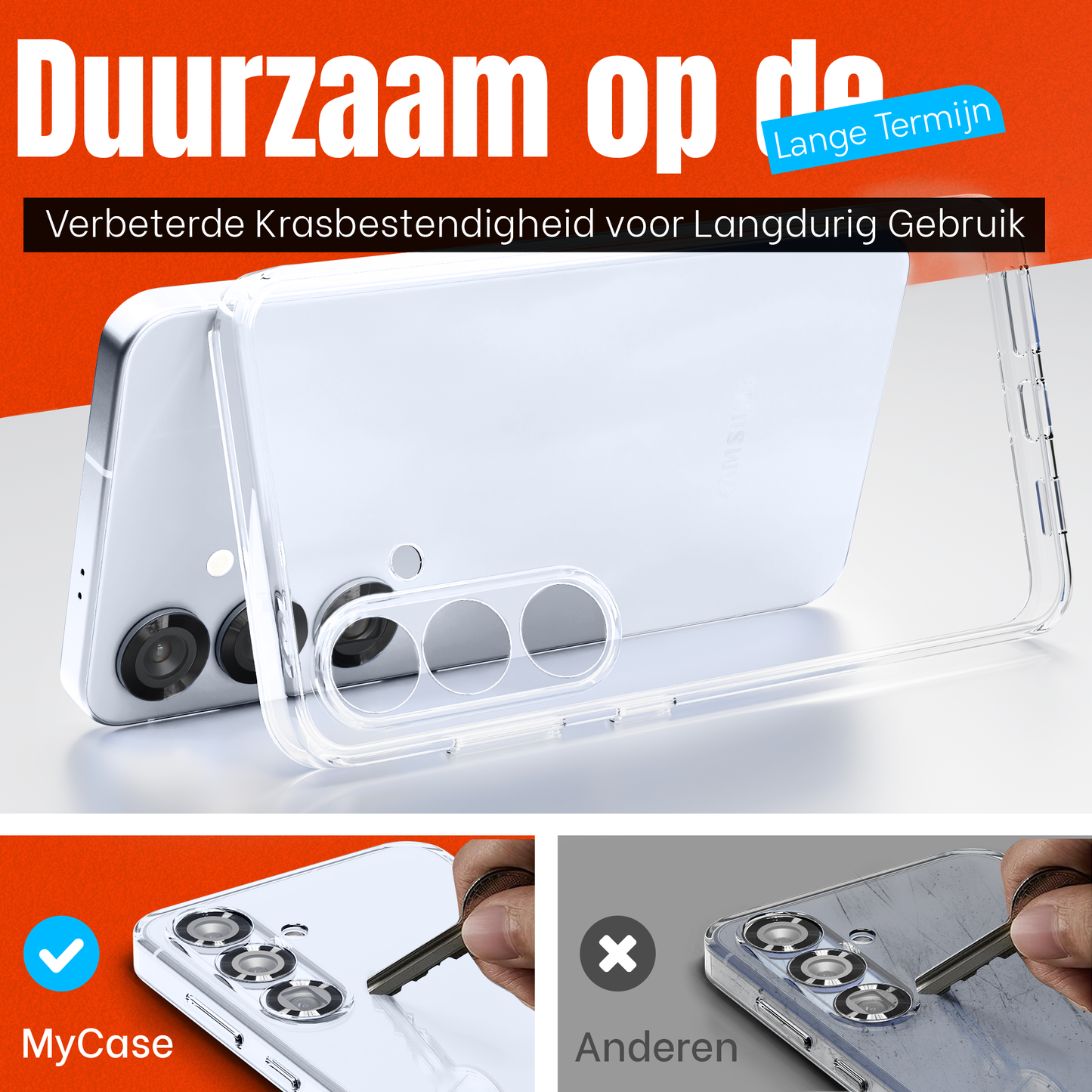 Samsung S25 Plus Hoesje – Shockproof Transparant Bumper Case | My Case