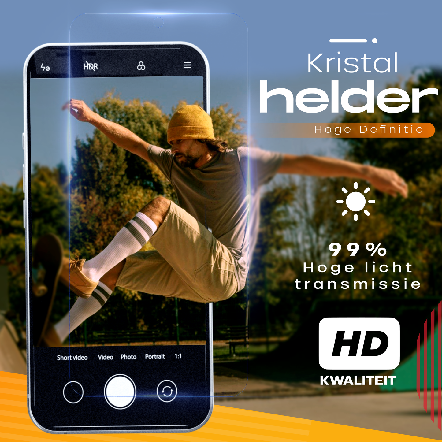 Solutionss4 Screenprotector voor Samsung Galaxy S23 FE – Case Vriendelijk