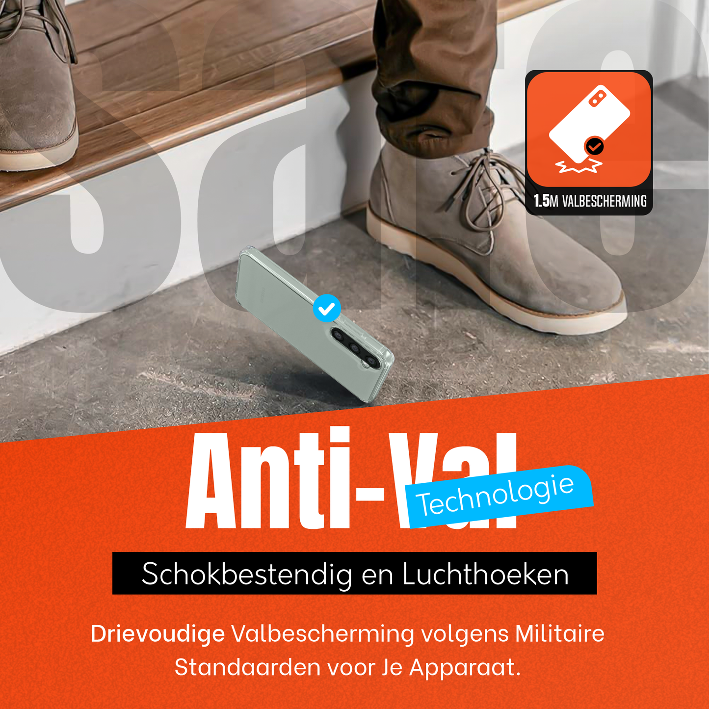 Samsung A56 Hoesje – Transparante Siliconen Shockproof Case