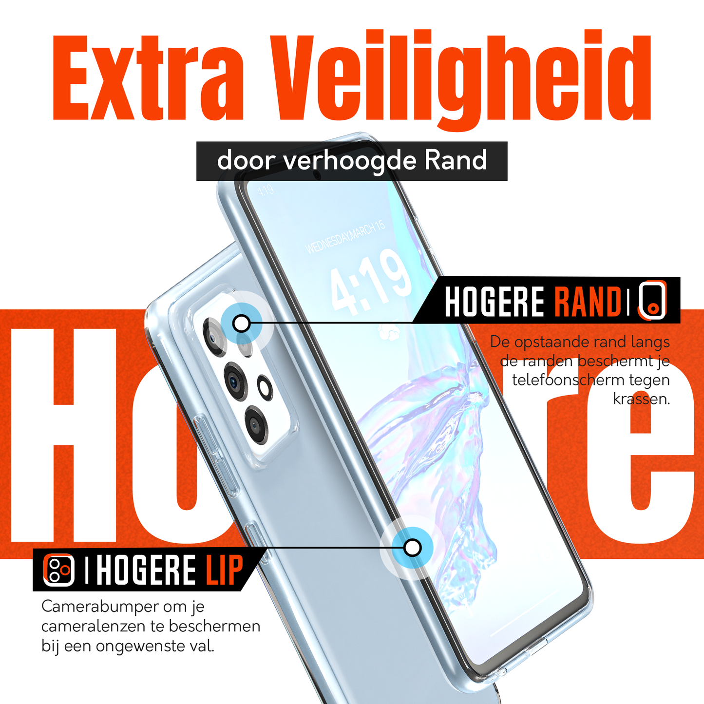 My Case Combo: Transparante Hoes met 2 Screenprotectors voor Samsung Galaxy A53 – Extra Veiligheid