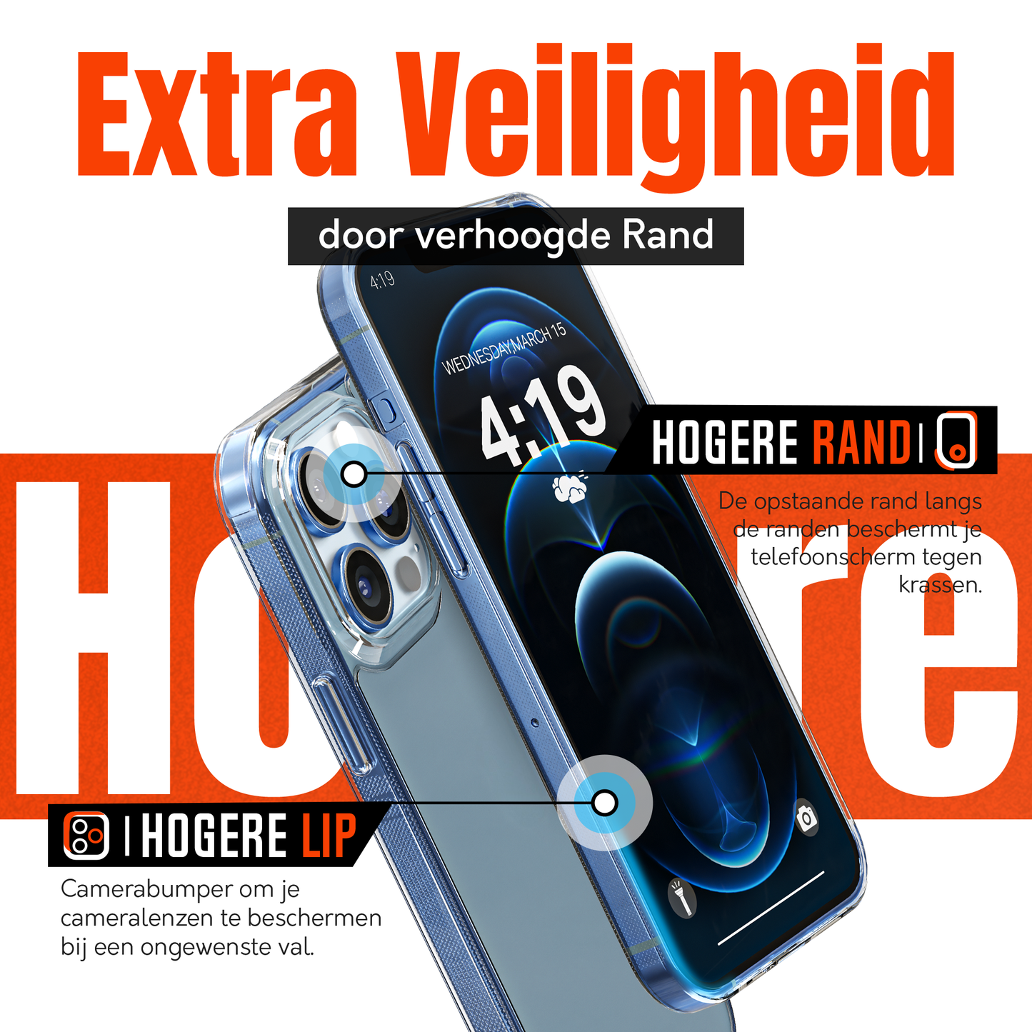 My Case Combo: Transparante Hoes met 2 Screenprotectors voor iPhone 12 Pro Max – Extra Veiligheid