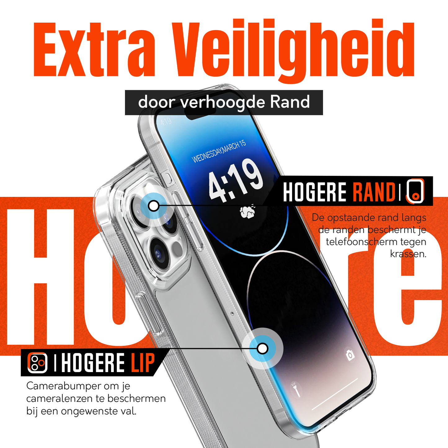 My Case Combo: Transparante Hoes met 2 Screenprotectors voor iPhone 14 Pro – Extra Veiligheid