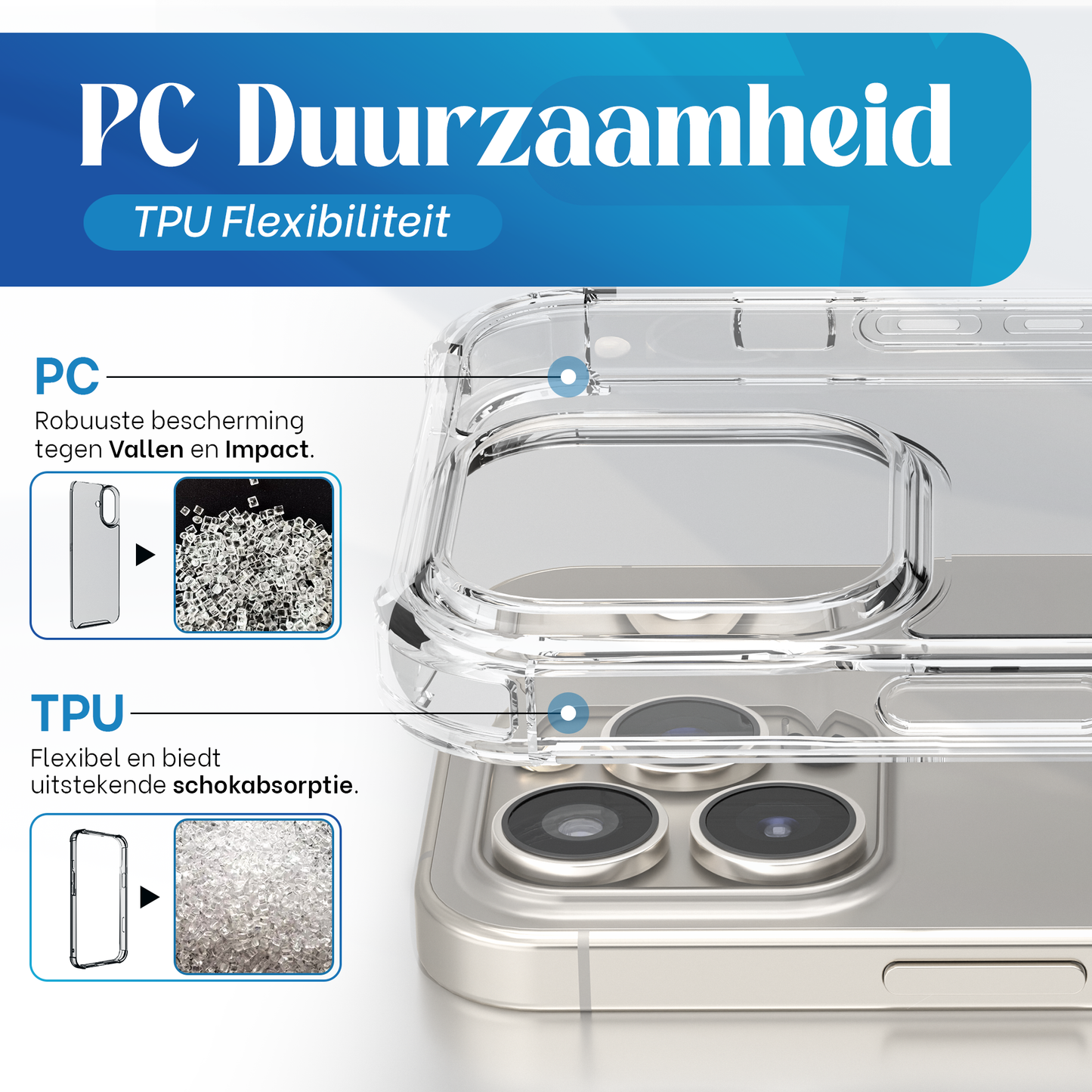 iTech Bumper Hoesje voor iPhone 16 Pro Max – Slank, Schokbestendig & Beschermend