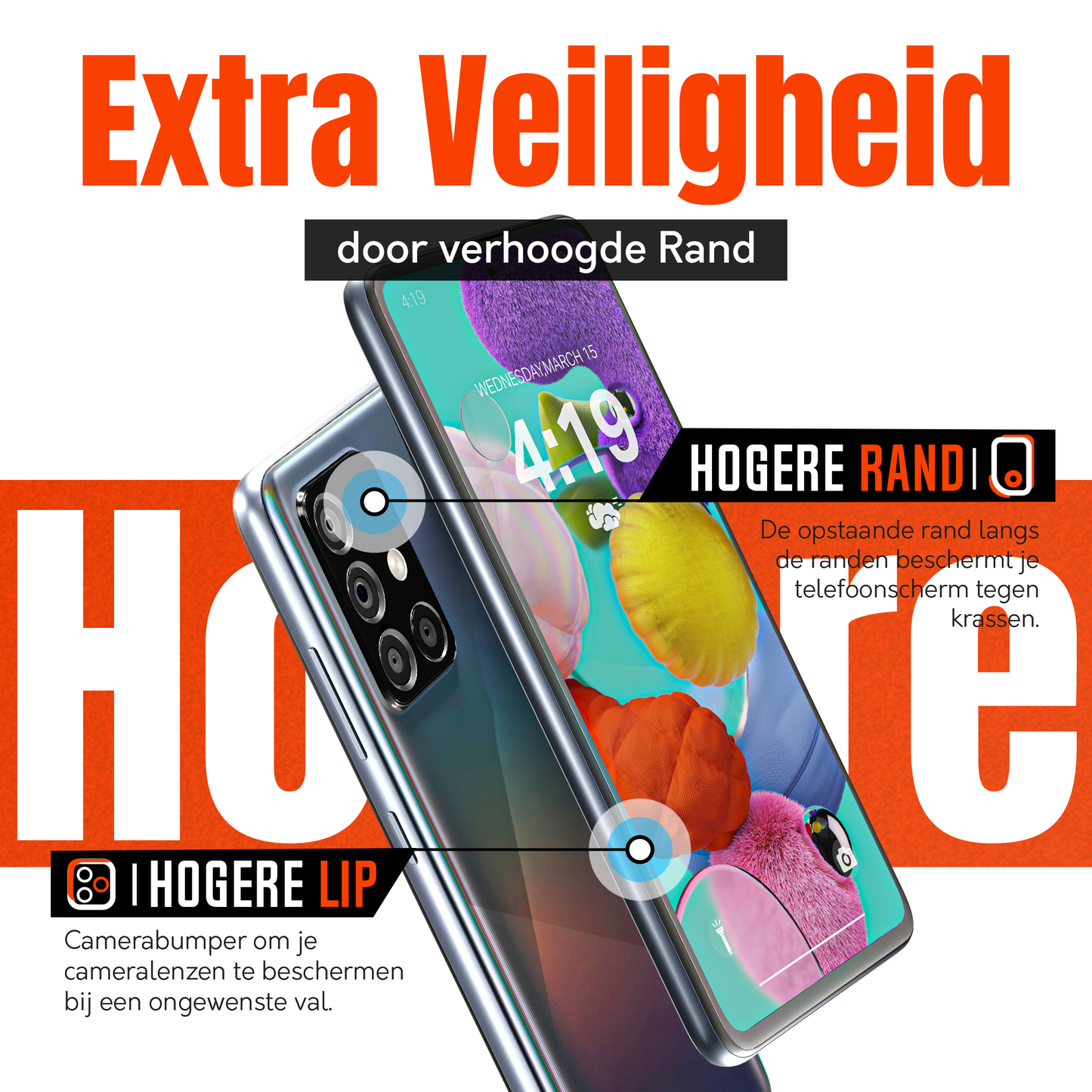 My Case Combo: Transparante Hoes met 2 Screenprotectors voor Samsung Galaxy A51 – Extra Veiligheid