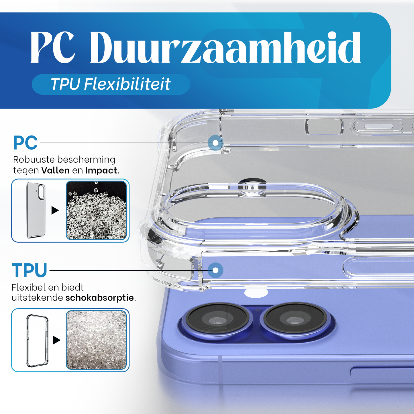 iTech Bumper Hoesje voor iPhone 16 plus – Slank, Schokbestendig & Beschermend