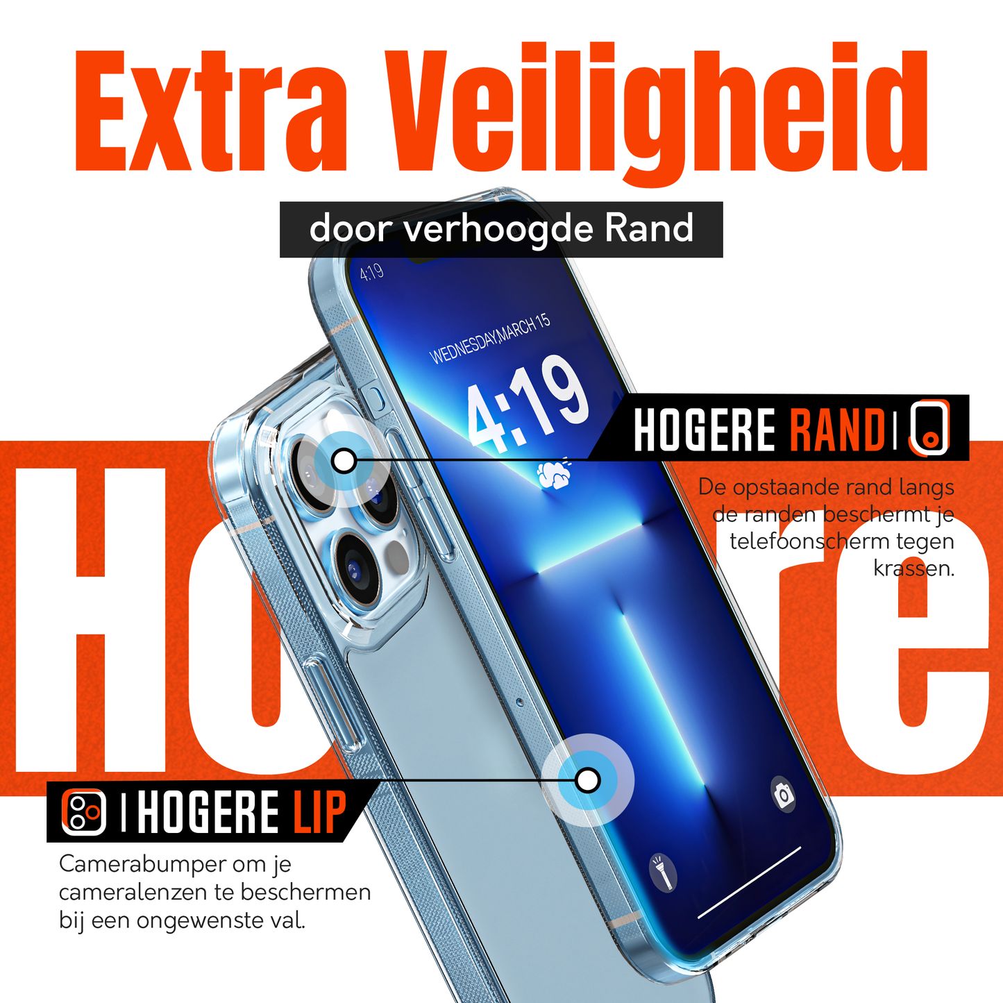 My Case Combo: Transparante Hoes met 2 Screenprotectors voor iPhone 13 Pro Max – Extra Veiligheid