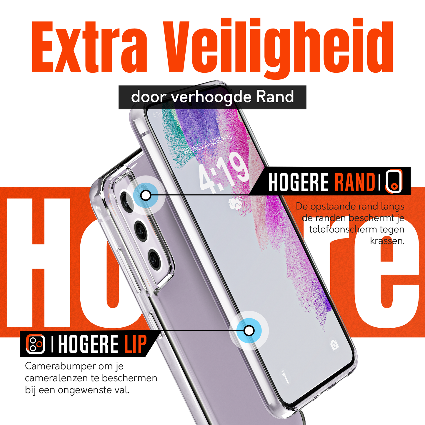 My Case Combo: Transparante Hoes met 2 Screenprotectors voor Samsung Galaxy S21 FE – Extra Veiligheid