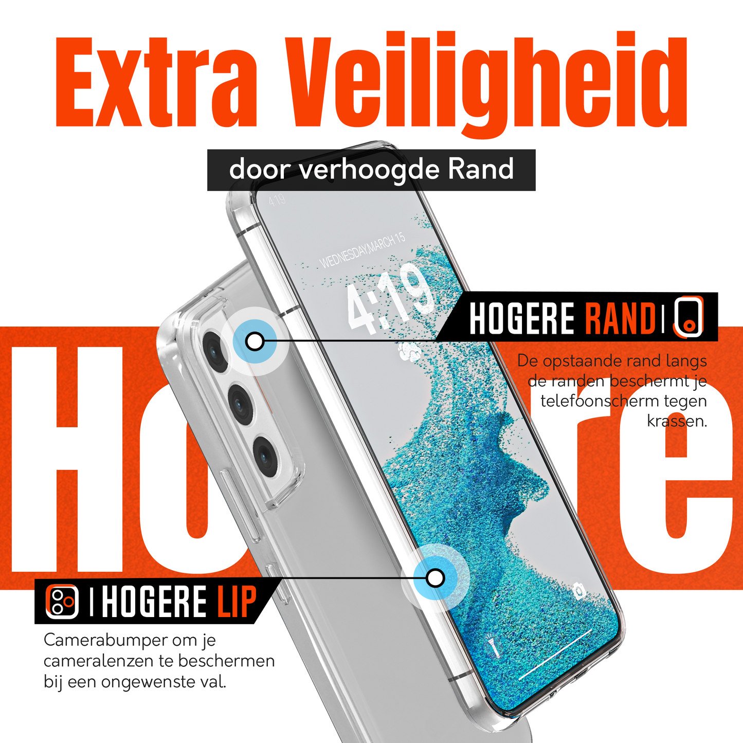 My Case Combo: Transparante Hoes met 2 Screenprotectors voor Samsung Galaxy S22 Plus – Extra Veiligheid