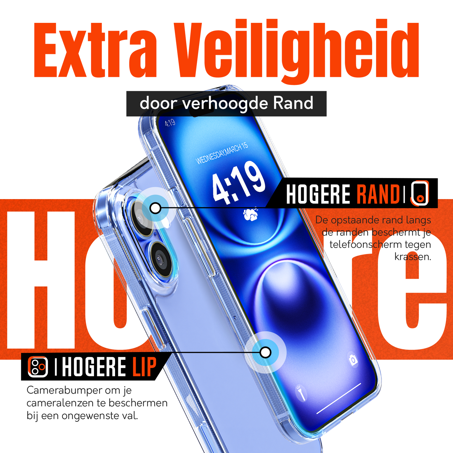 My Case Combo: Transparante Hoes met 2 Screenprotectors voor iPhone 16 plus – Extra Veiligheid