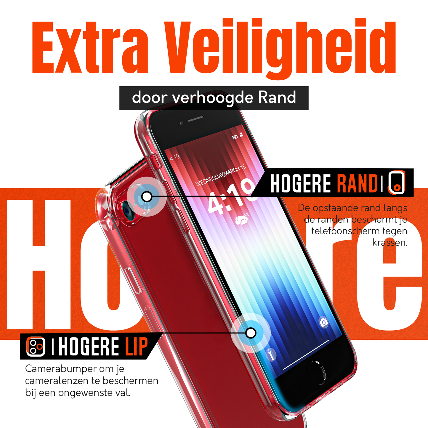 My Case Combo: Transparante Hoes met 2 Screenprotectors voor iPhone SE 2022 – Extra Veiligheid