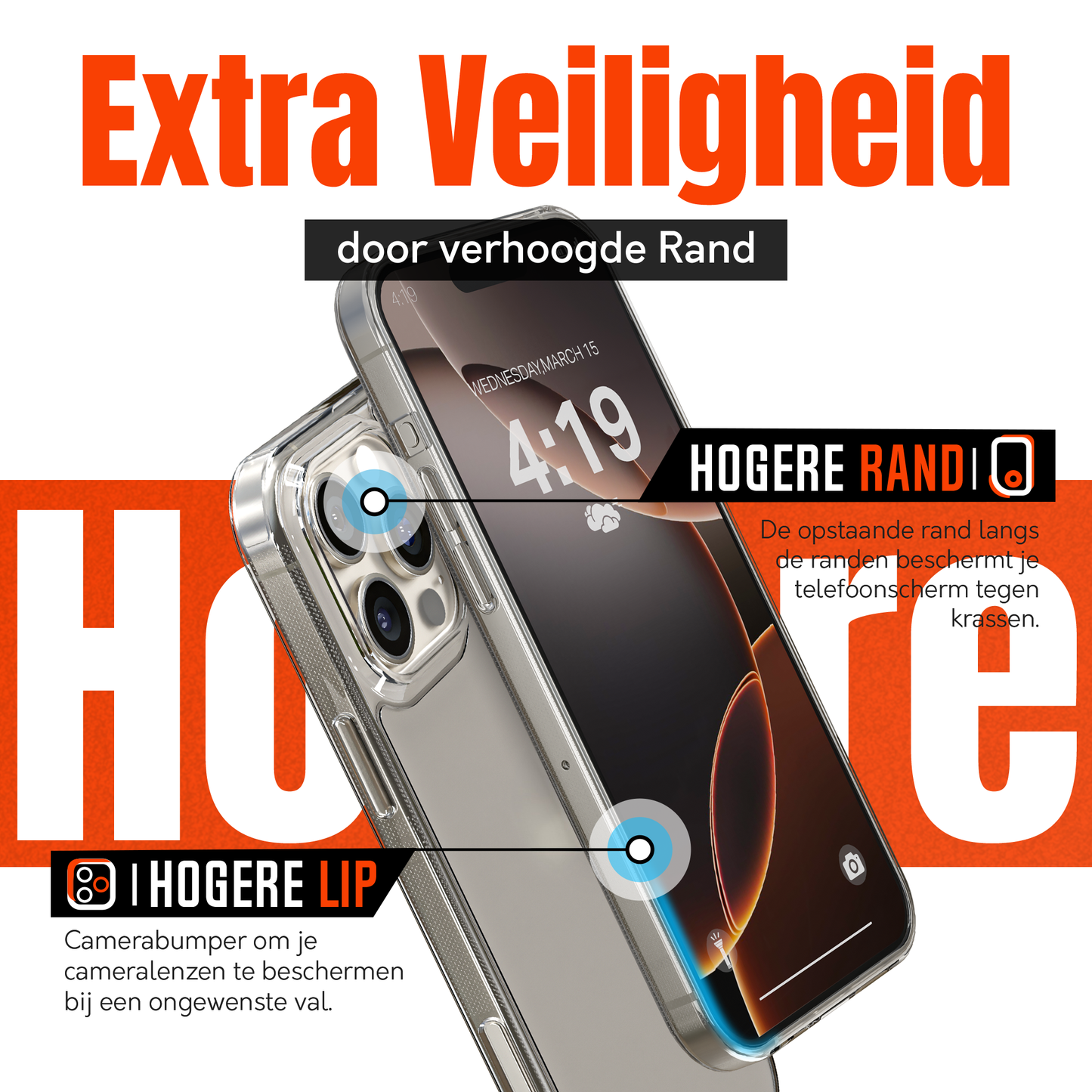 My Case Combo: Transparante Hoes met 2 Screenprotectors voor iPhone 16 Pro Max – Extra Veiligheid