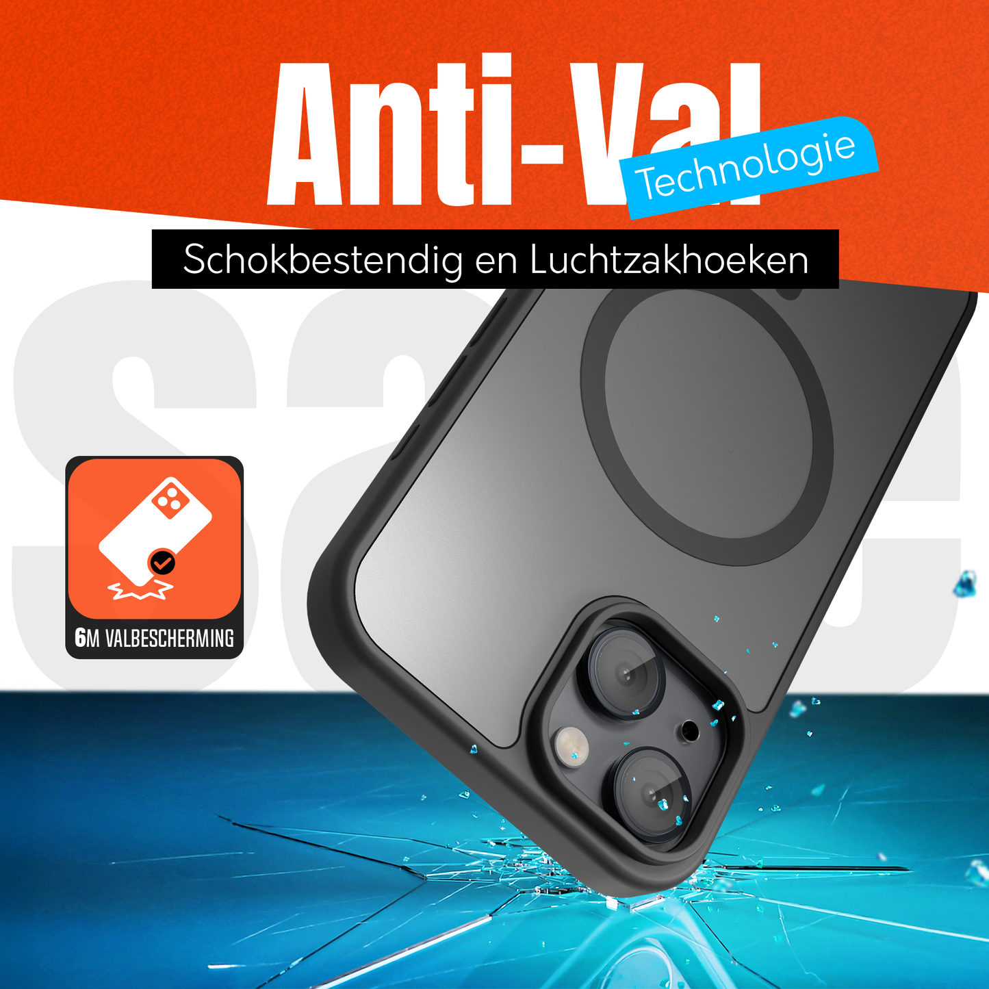 My Case Zwart MagSafe Hoesje geschikt voor iPhone 13 Mini – Slank, Sterk & MagSafe-Klaar