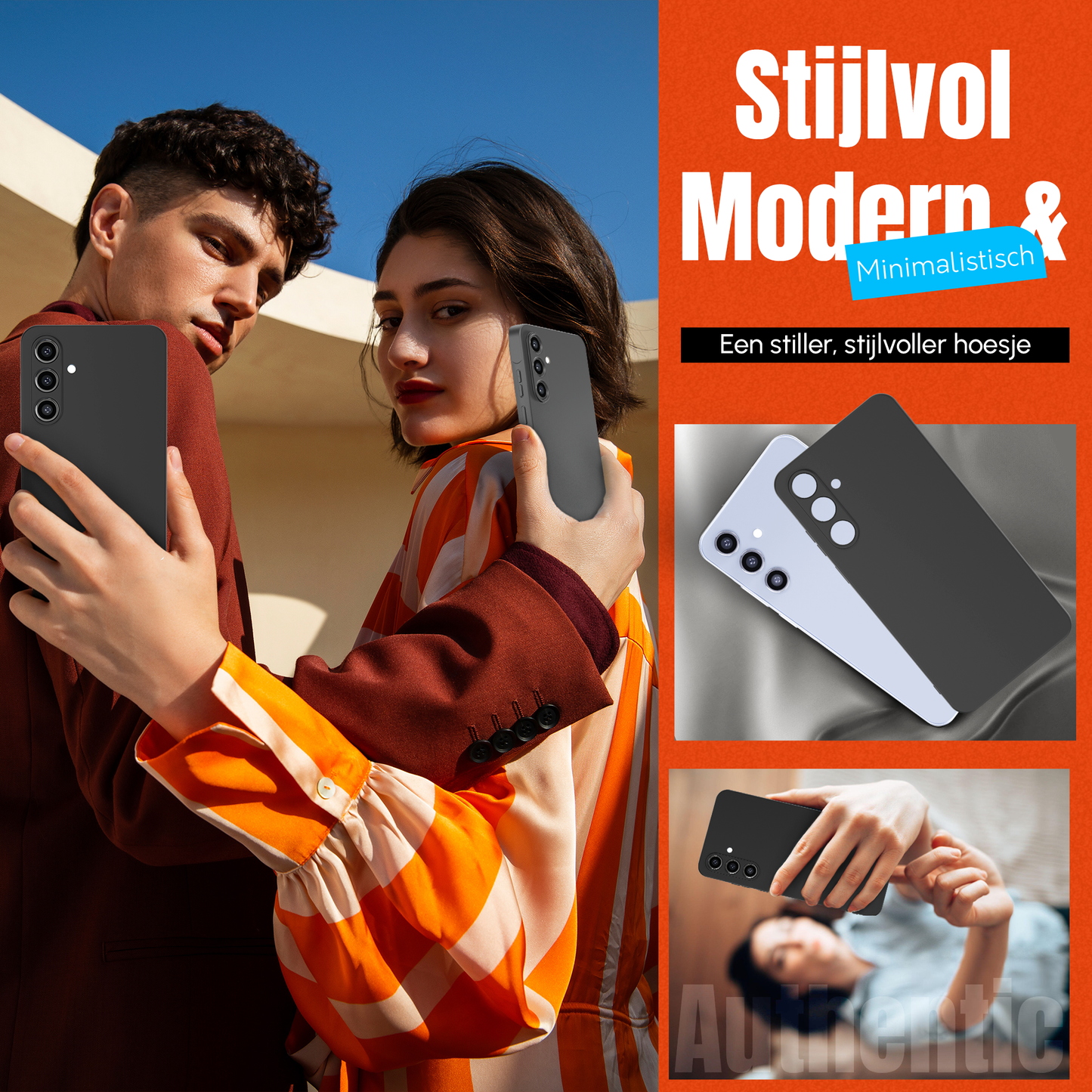 My Case Zwarte Siliconen Hoes voor Samsung Galaxy A55 – Slank Maar Beschermend