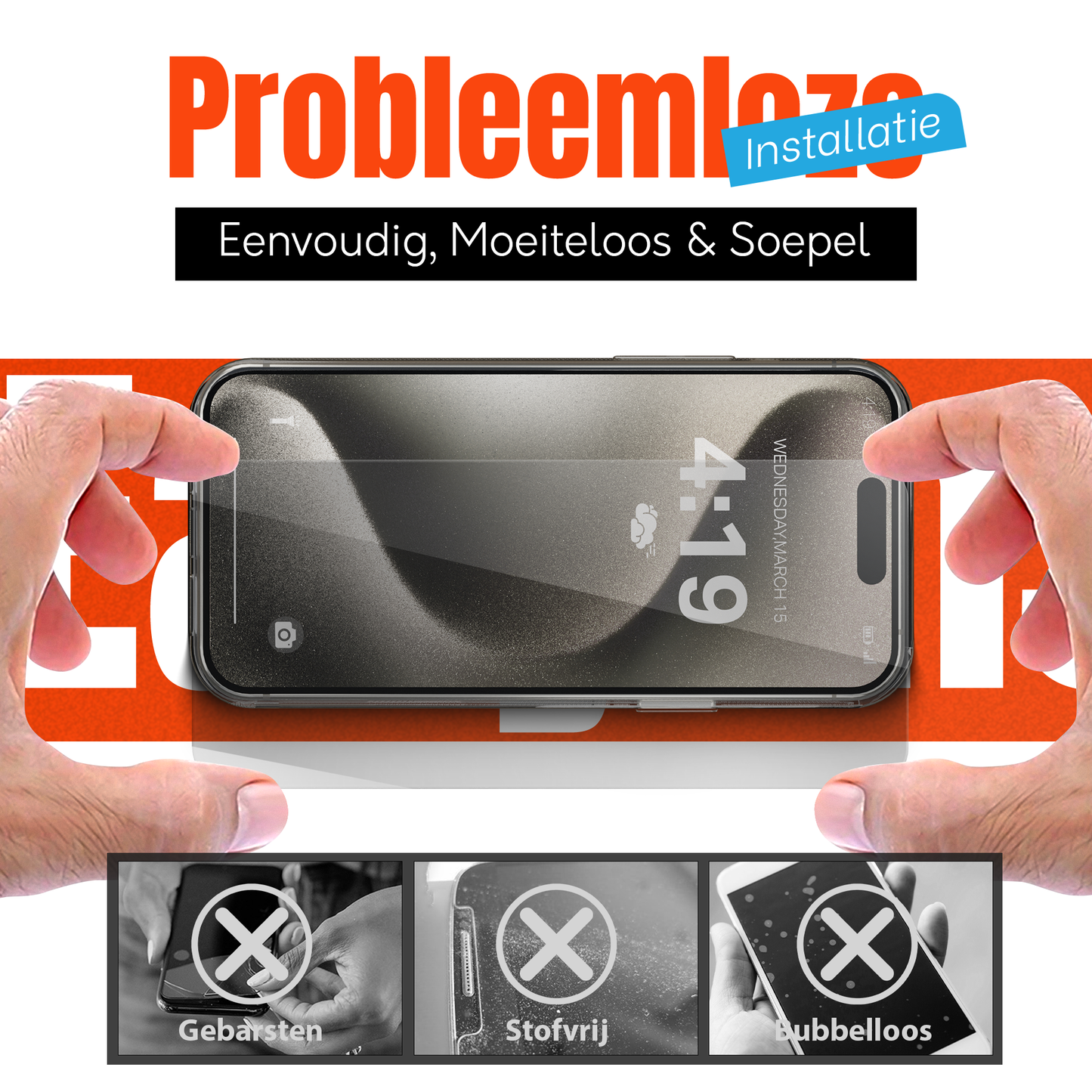 My Case Combo: Transparante Hoes met 2 Screenprotectors voor iPhone 15 Pro Max – Extra Veiligheid