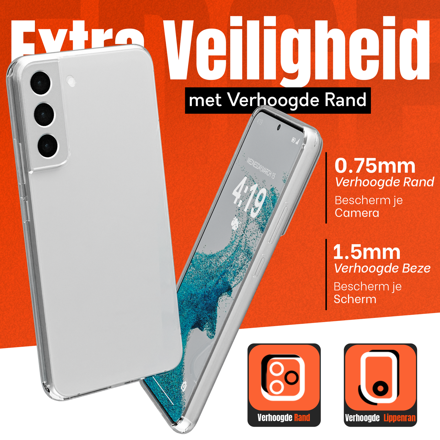 My Case Transparante Hoes voor Samsung Galaxy S22 Plus – Langdurig Helder