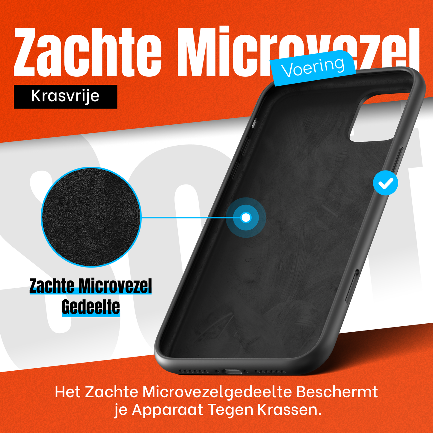 My Case Combo: Zwarte Siliconen Hoes met 2 Screenprotectors voor iPhone 11 – Extra Veiligheid