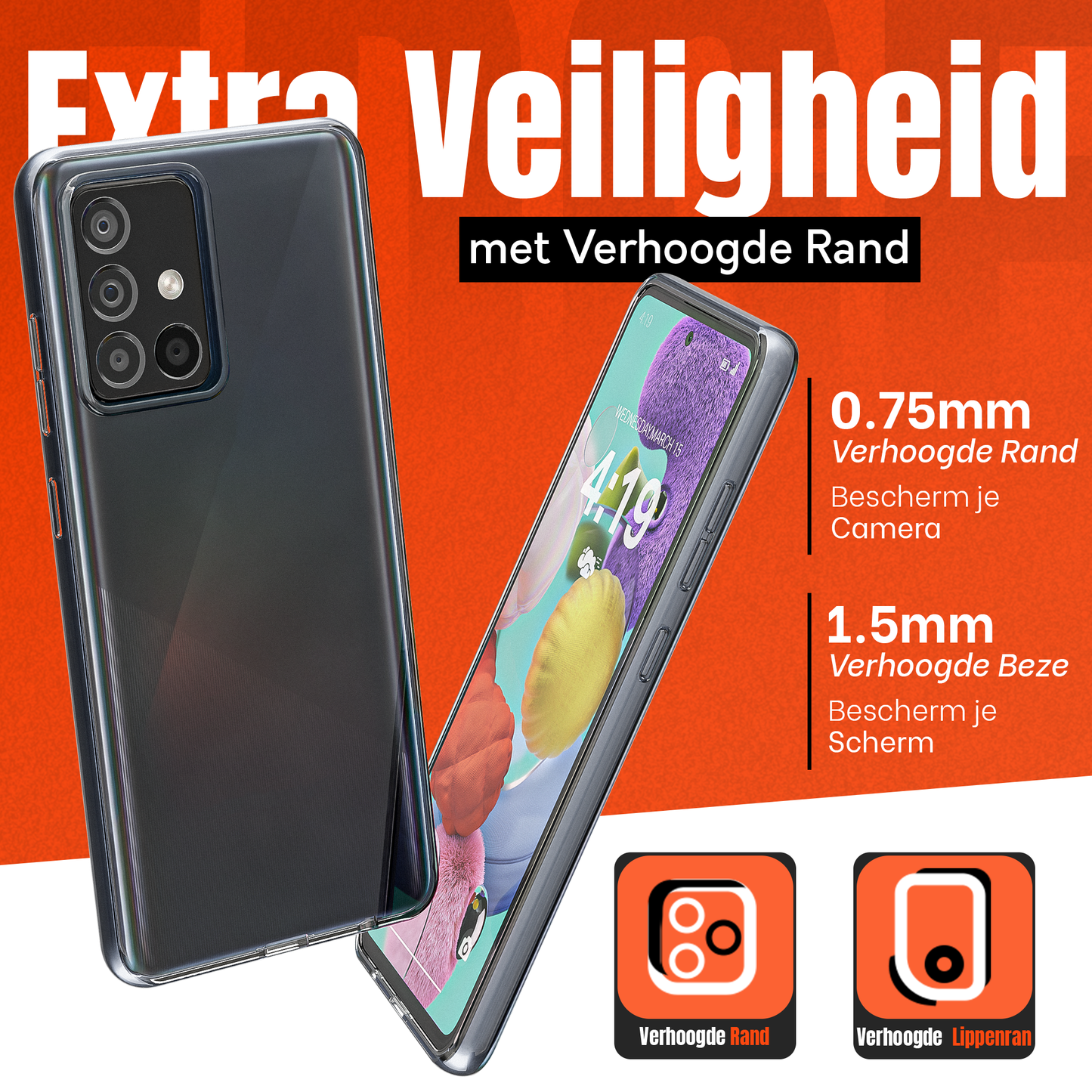 My Case Transparante Hoes voor Samsung Galaxy A51 – Langdurig Helder