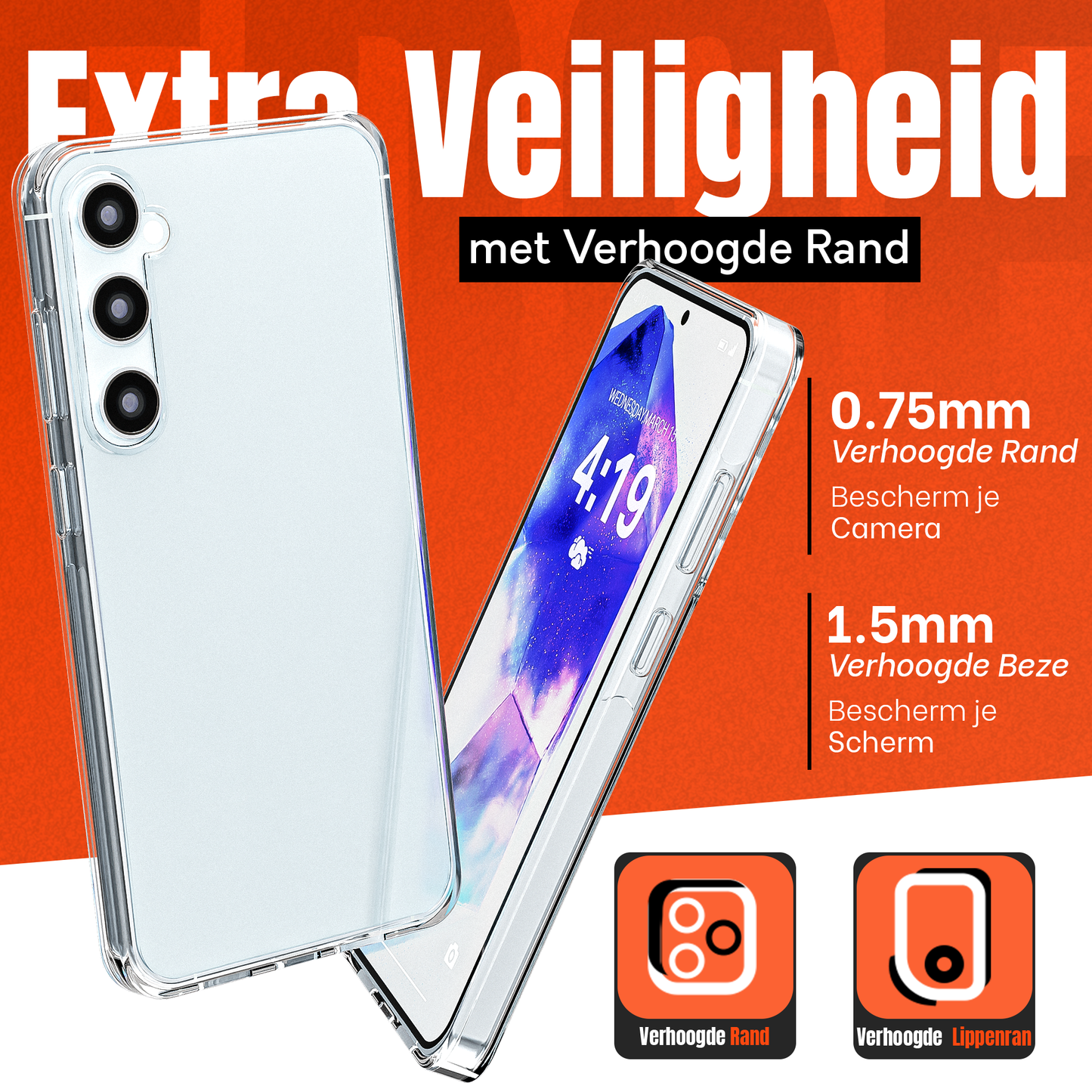 My Case Transparante Hoes voor Samsung Galaxy A55 – Langdurig Helder