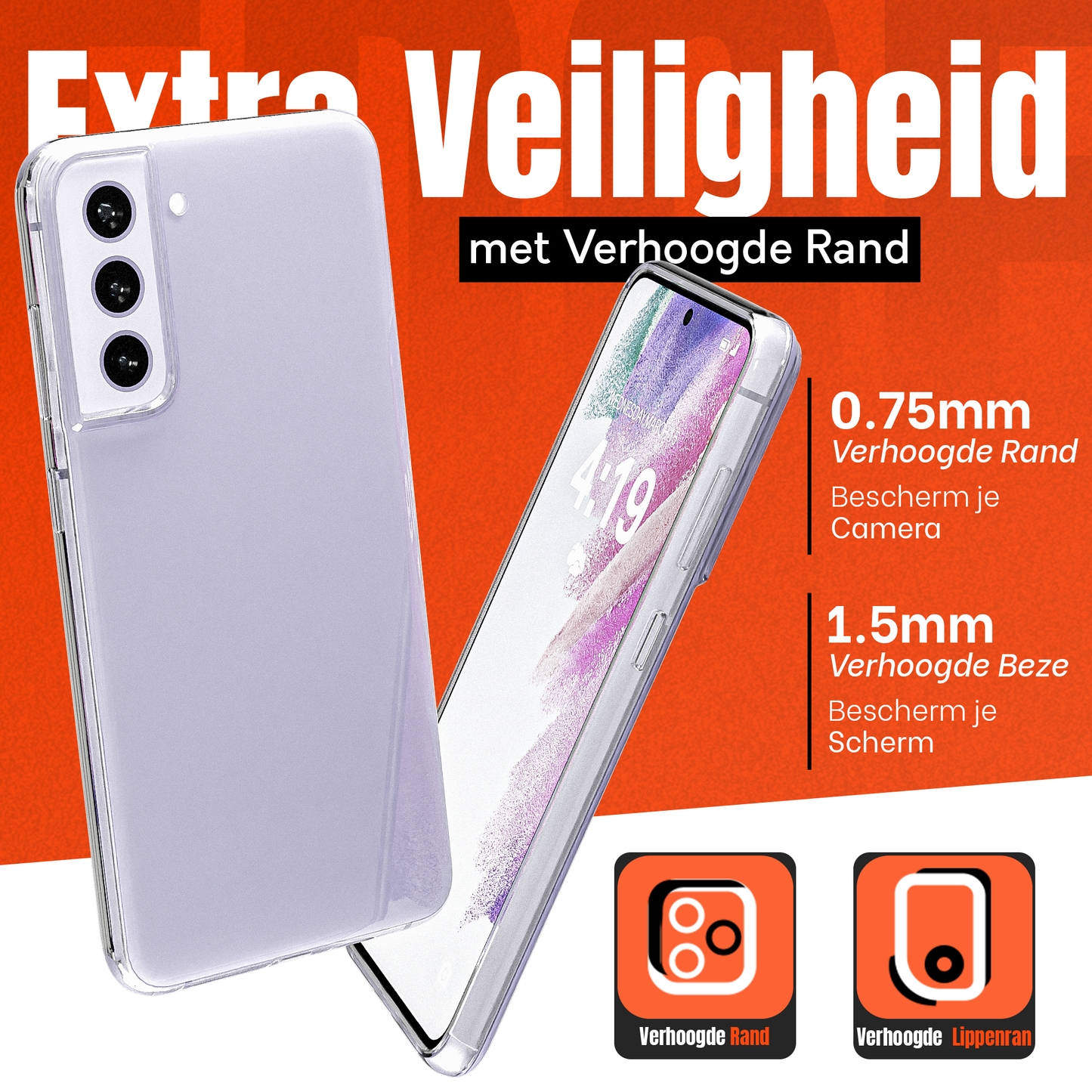 My Case Transparante Hoes voor Samsung Galaxy S21 FE – Langdurig Helder
