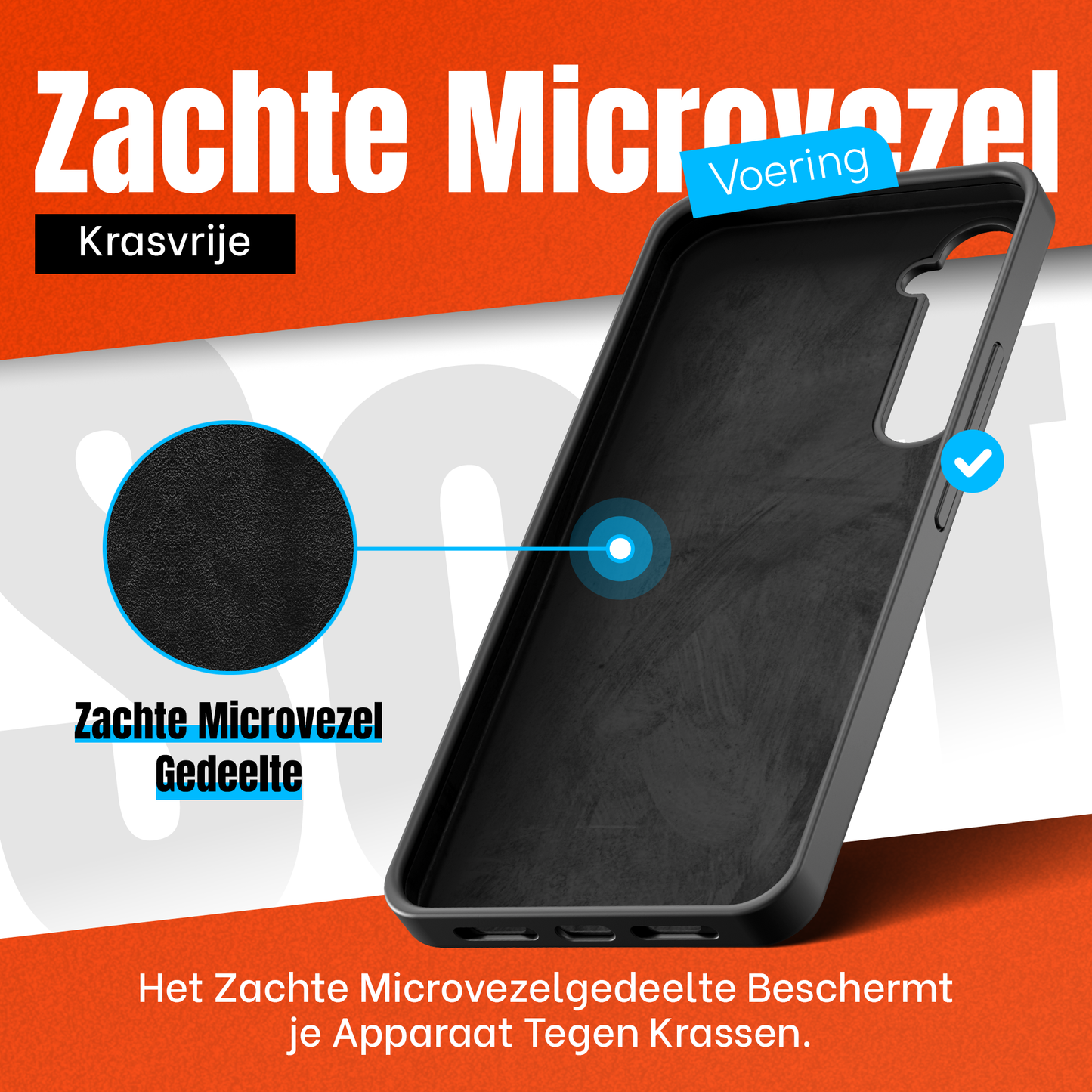 My Case Combo: Zwarte Siliconen Hoes met 2 Screenprotectors voor Samsung Galaxy S24 FE – Extra Veiligheid