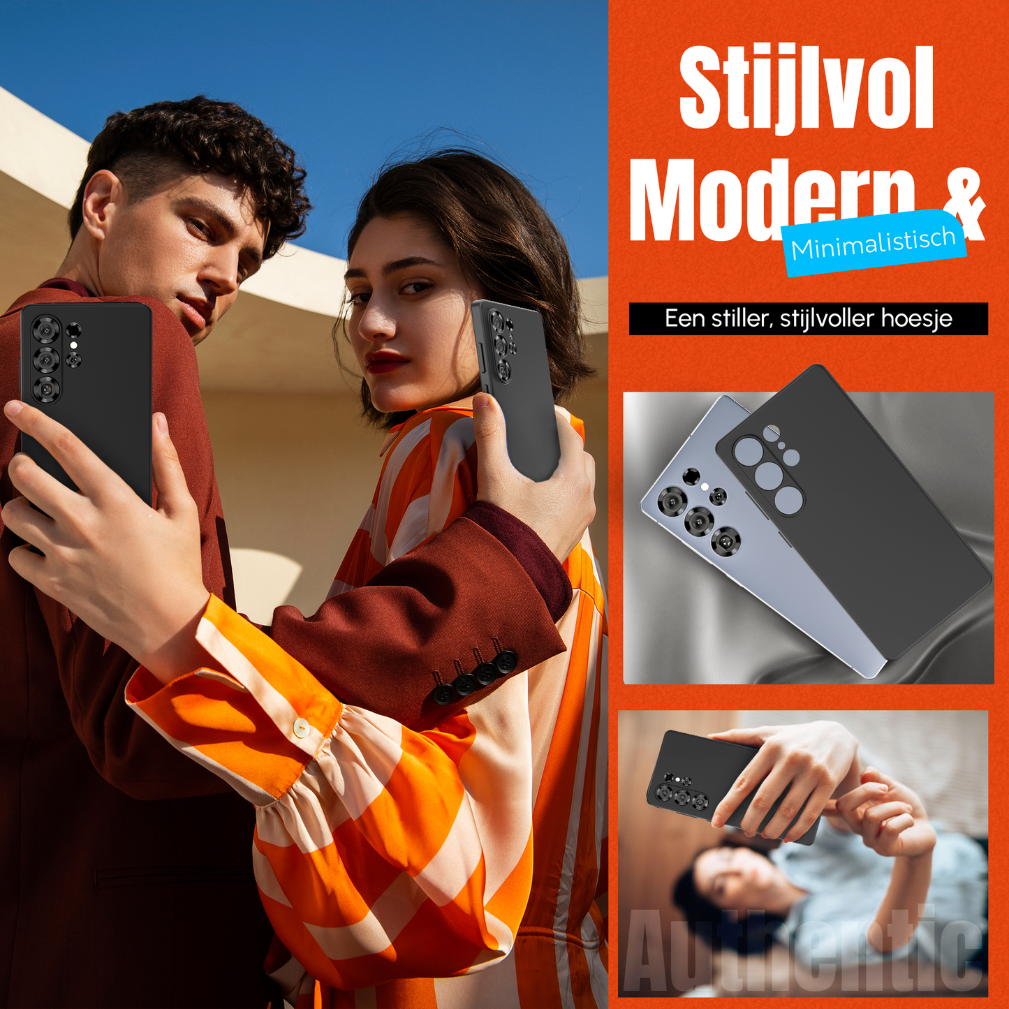 My Case Zwarte Siliconen Hoes voor Samsung Galaxy S25 Ultra – Slank Maar Beschermend