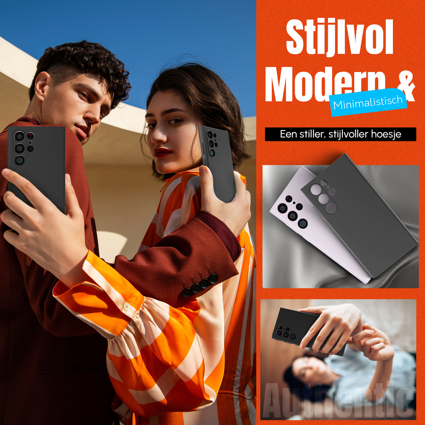 My Case Zwarte Siliconen Hoes voor Samsung Galaxy S23 Ultra – Slank Maar Beschermend