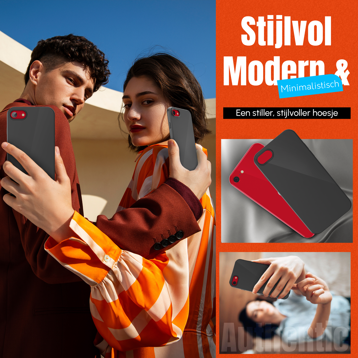 My Case Zwarte Siliconen Hoes voor iPhone SE 2022 – Slank Maar Beschermend