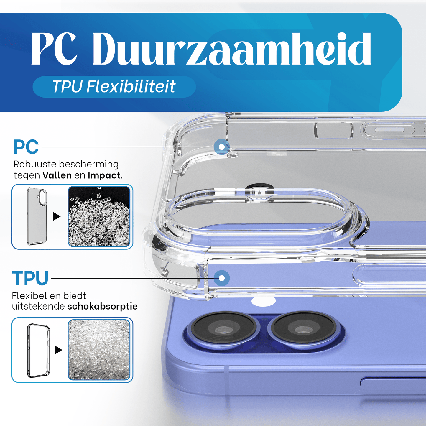 iTech Bumper Hoesje voor iPhone 16 – Slank, Schokbestendig & Beschermend - mijnhoesjesiTech Bumper Hoesje voor iPhone 16 – Slank, Schokbestendig & Beschermend