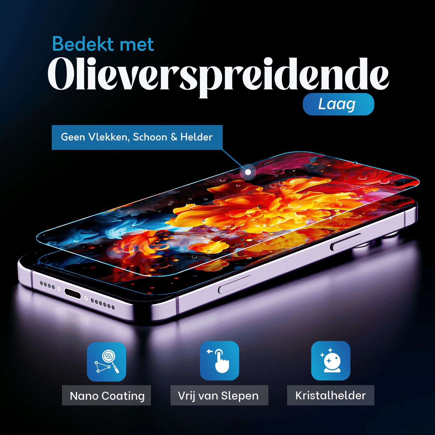 iTech COMBO voor iPhone 14 Pro – Complete 4 - in - 1 Bescherming - mijnhoesjesiTech COMBO voor iPhone 14 Pro – Complete 4 - in - 1 Bescherming