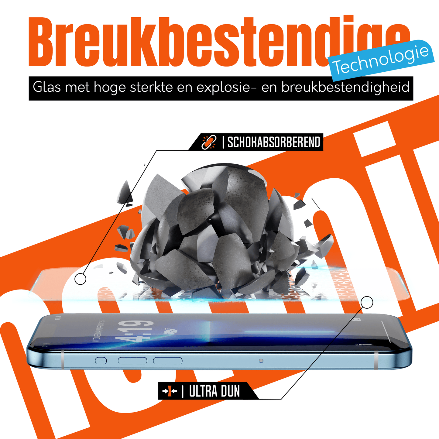 My Case 9H Gehard Glas Screenprotector voor iPhone 14 Pro Max - mijnhoesjesMy Case 9H Gehard Glas Screenprotector voor iPhone 14 Pro Max