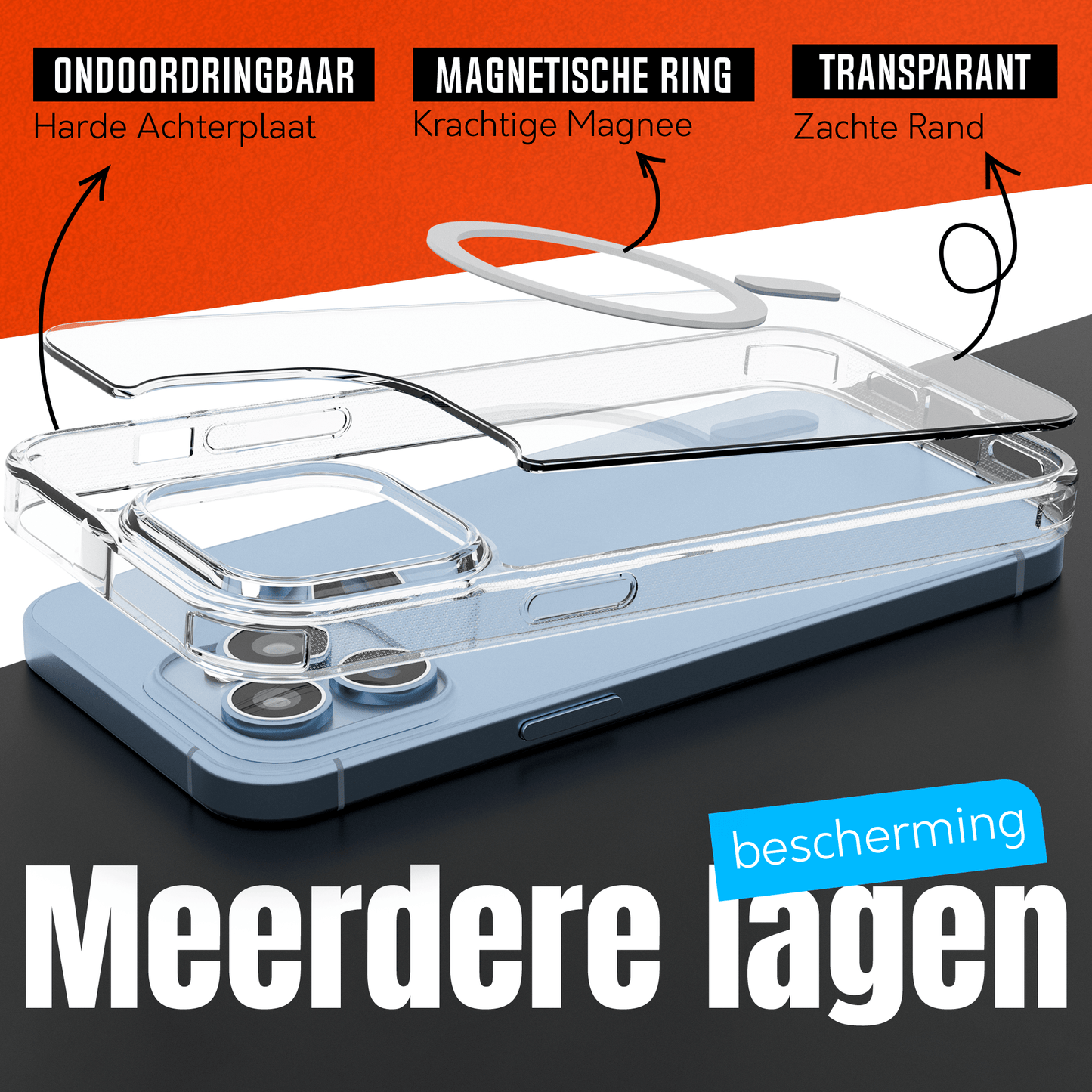 My Case Transparant MagSafe Hoesje voor iPhone 13 Pro – Slank, Sterk & MagSafe - Klaar - mijnhoesjesMy Case Transparant MagSafe Hoesje voor iPhone 13 Pro – Slank, Sterk & MagSafe - Klaar