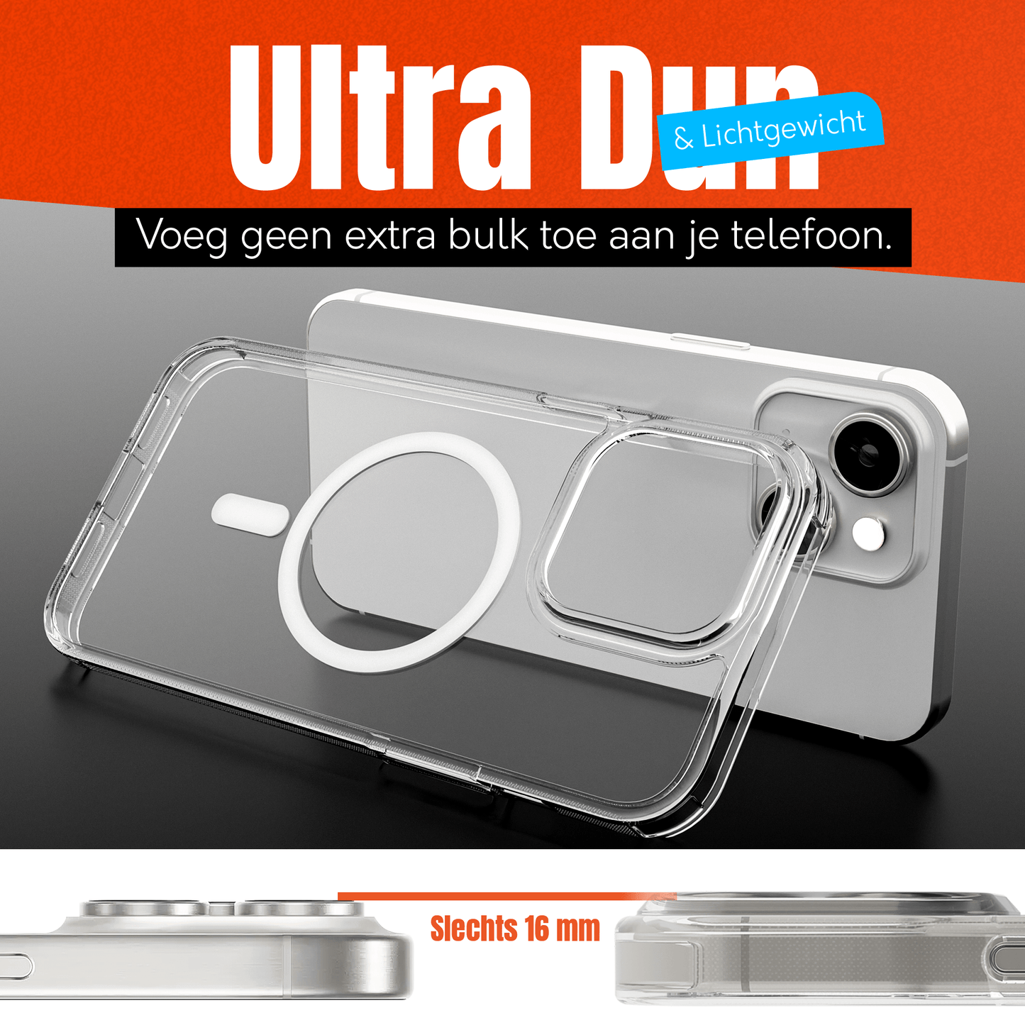 My Case Transparant MagSafe Hoesje voor iPhone 13 – Slank, Sterk & MagSafe - Klaar - mijnhoesjesMy Case Transparant MagSafe Hoesje voor iPhone 13 – Slank, Sterk & MagSafe - Klaar