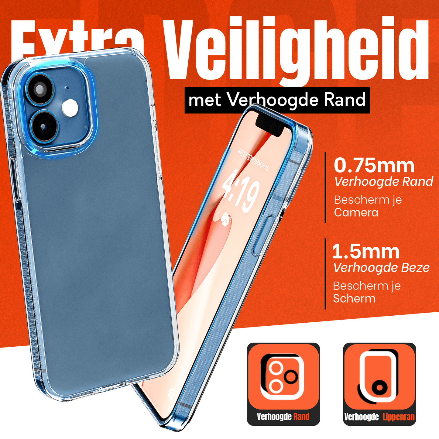 My Case Transparante Hoes voor iPhone 12/12 Pro – Langdurig Helder - mijnhoesjesMy Case Transparante Hoes voor iPhone 12/12 Pro – Langdurig Helder