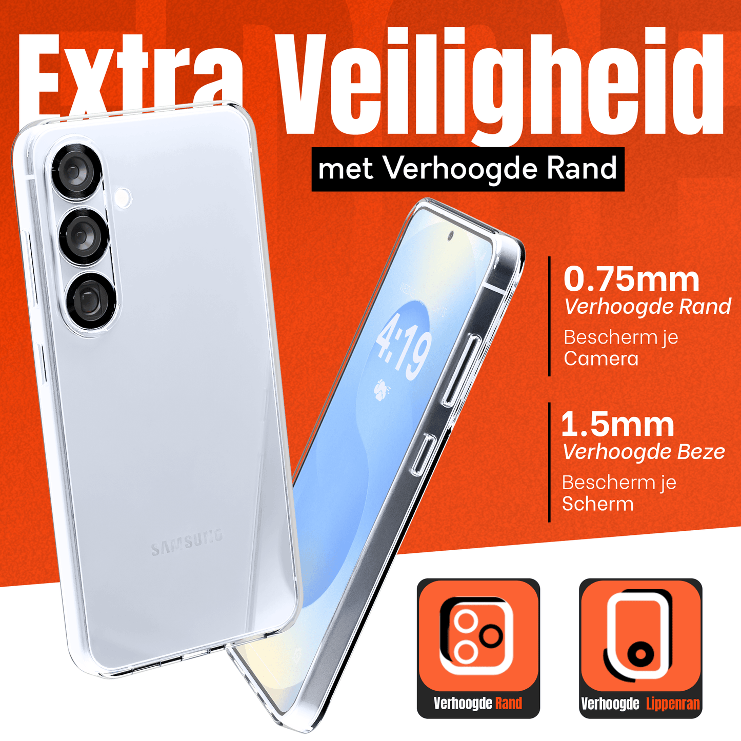 My Case Transparante Hoes voor Samsung Galaxy S25 – Langdurig Helder - mijnhoesjesMy Case Transparante Hoes voor Samsung Galaxy S25 – Langdurig Helder