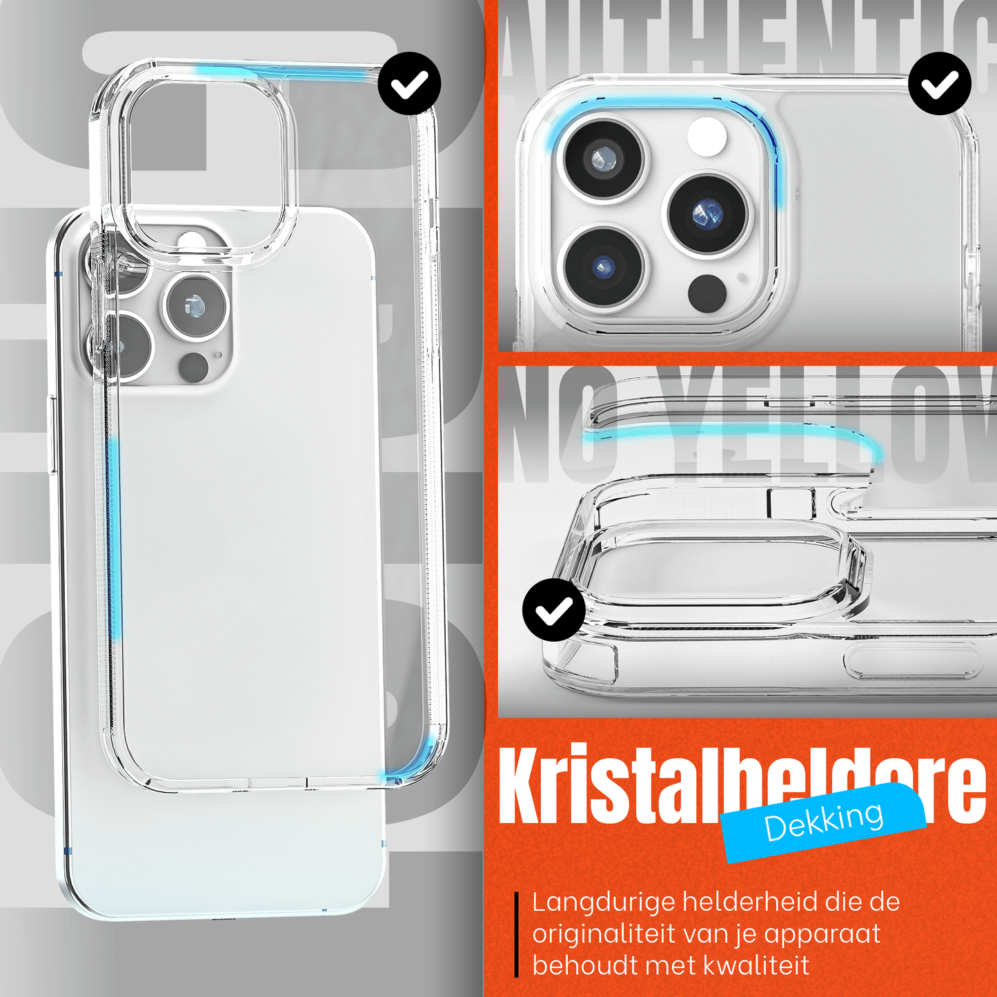 My Case Transparante Hoesje voor Apple iPhone 14 Pro – Langdurig Helder - mijnhoesjesMy Case Transparante Hoesje voor Apple iPhone 14 Pro – Langdurig Helder