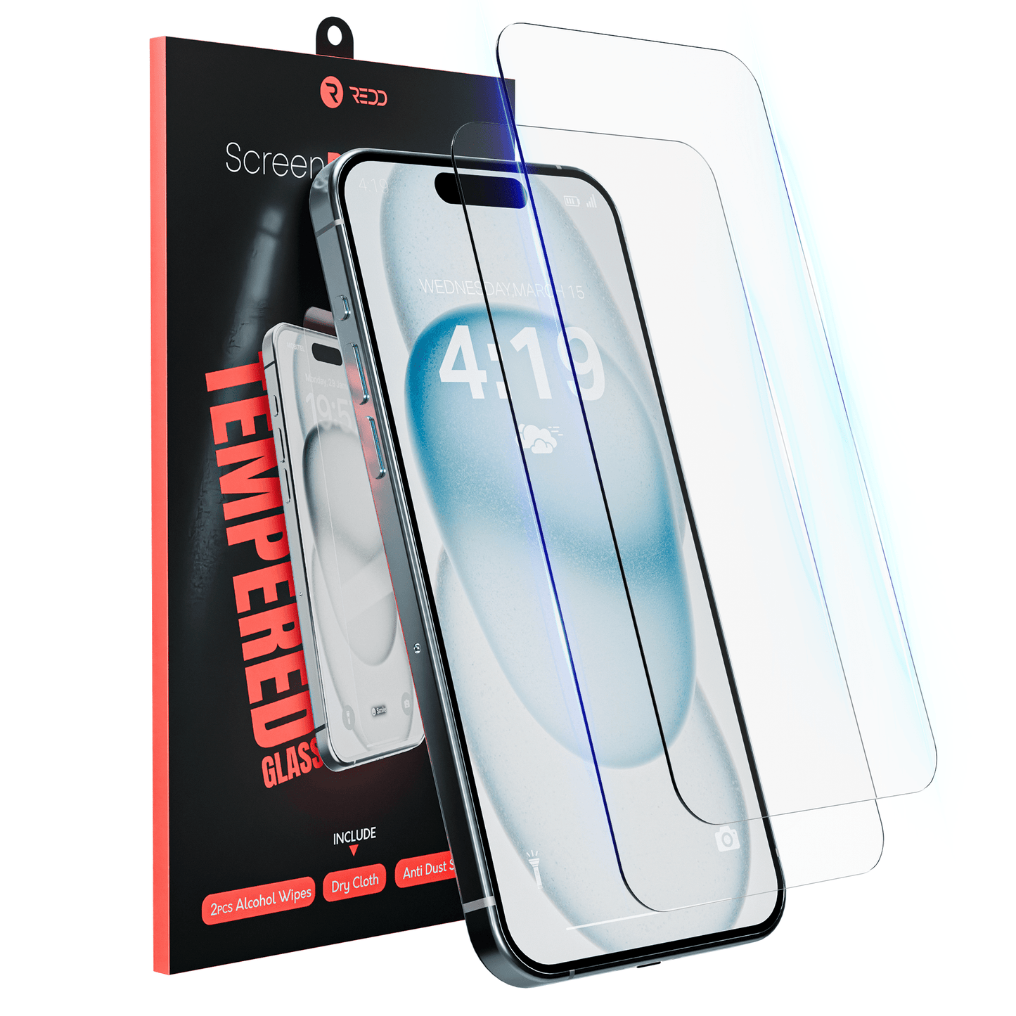 Redd Screenprotector voor iPhone 15 - mijnhoesjesRedd Screenprotector voor iPhone 15