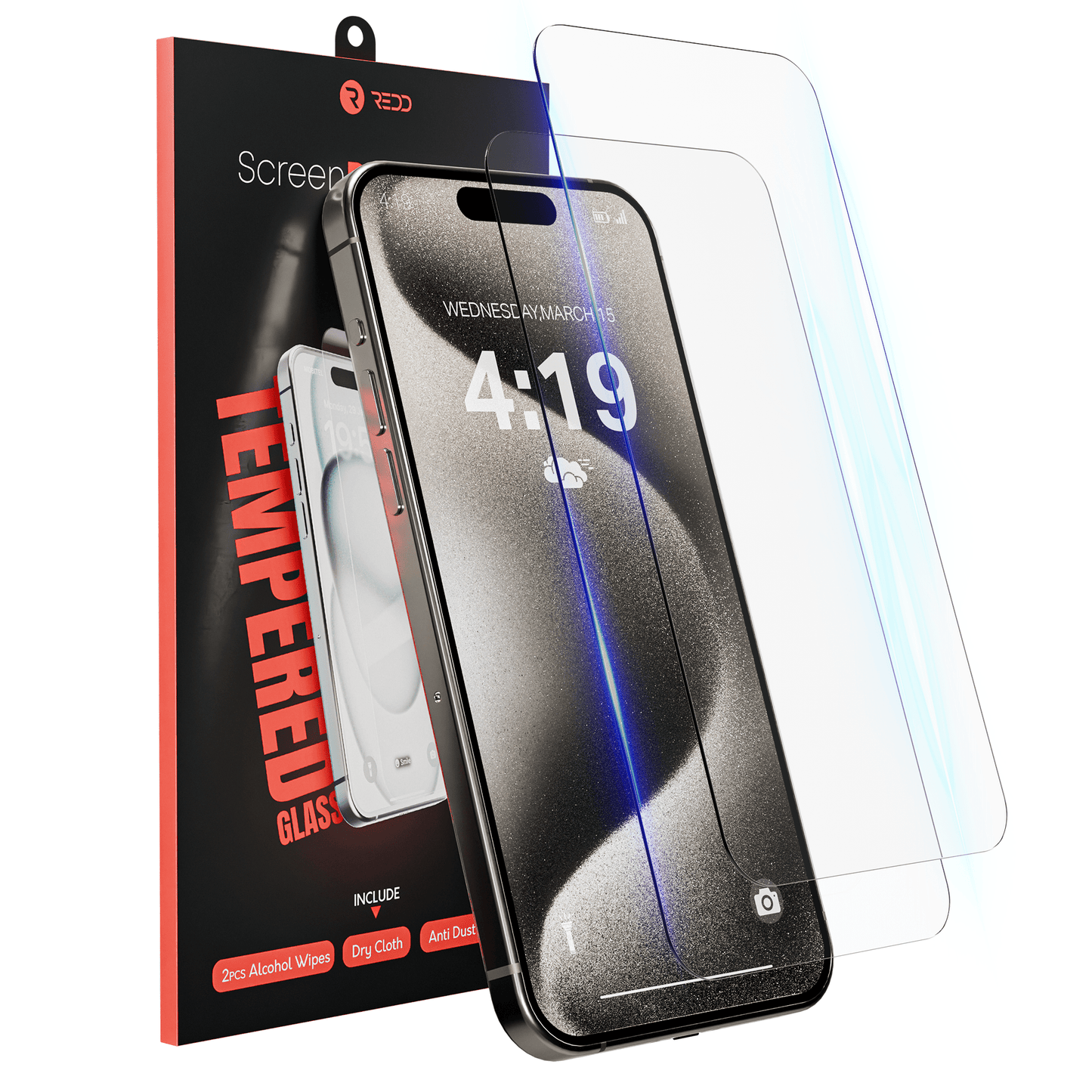 Redd Screenprotector voor iPhone 15 Pro - mijnhoesjesRedd Screenprotector voor iPhone 15 Pro