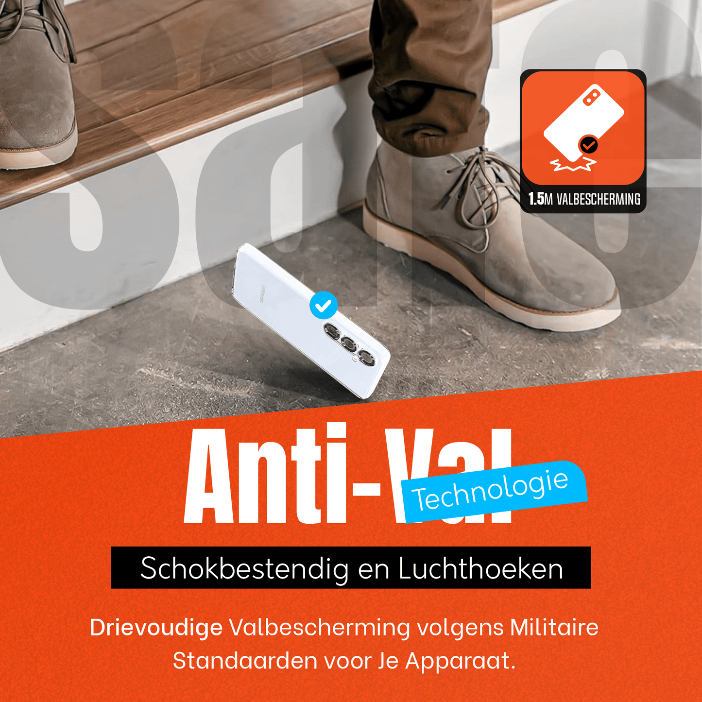 Samsung S25 Plus Hoesje Transparant + 2x Screenprotector – Shockproof Beschermglas Set - mijnhoesjesSamsung S25 Plus Hoesje Transparant + 2x Screenprotector – Shockproof Beschermglas Set