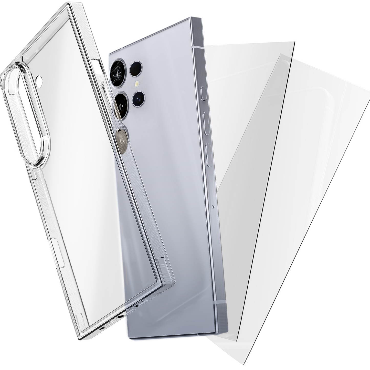 My Case Combo: Transparante Hoes met 2 Screenprotectors voor Samsung Galaxy S25 Ultra – Extra Veiligheid