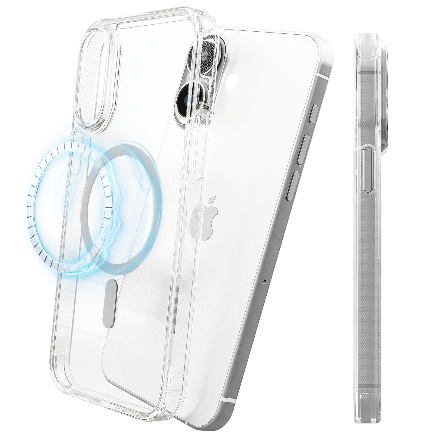 My Case Transparant MagSafe Hoesje voor iPhone 16 plus – Slank, Sterk & MagSafe-Klaar