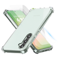 Samsung A56 Hoesje - 2x Screenprotector – Transparante Anti-Shock Case