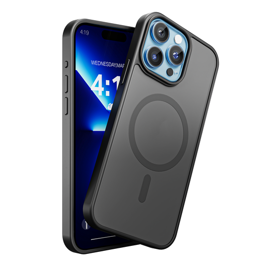 My Case Zwart MagSafe Hoesje geschikt voor iPhone 13 Pro Max – Slank, Sterk & MagSafe-Klaar
