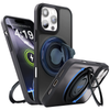 iPhone 16 Pro Max Hoesje – Shockproof MagSafe Case met 360 Ring Stand Zwart