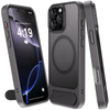My Case - Hoesje geschikt voor iPhone 16 Pro Max MagSafe - Zwart - Draadloos Opladen - Standaard - Soepele Metalen Knoppen