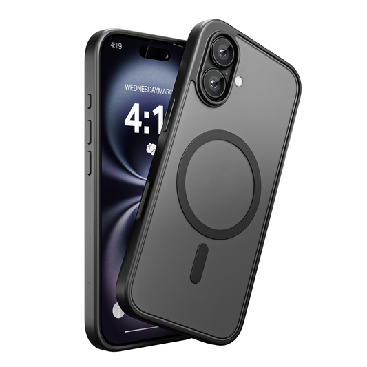 My Case Zwart MagSafe Hoesje voor iPhone 16 Plus – Slank & Sterk Telefoonhoesje