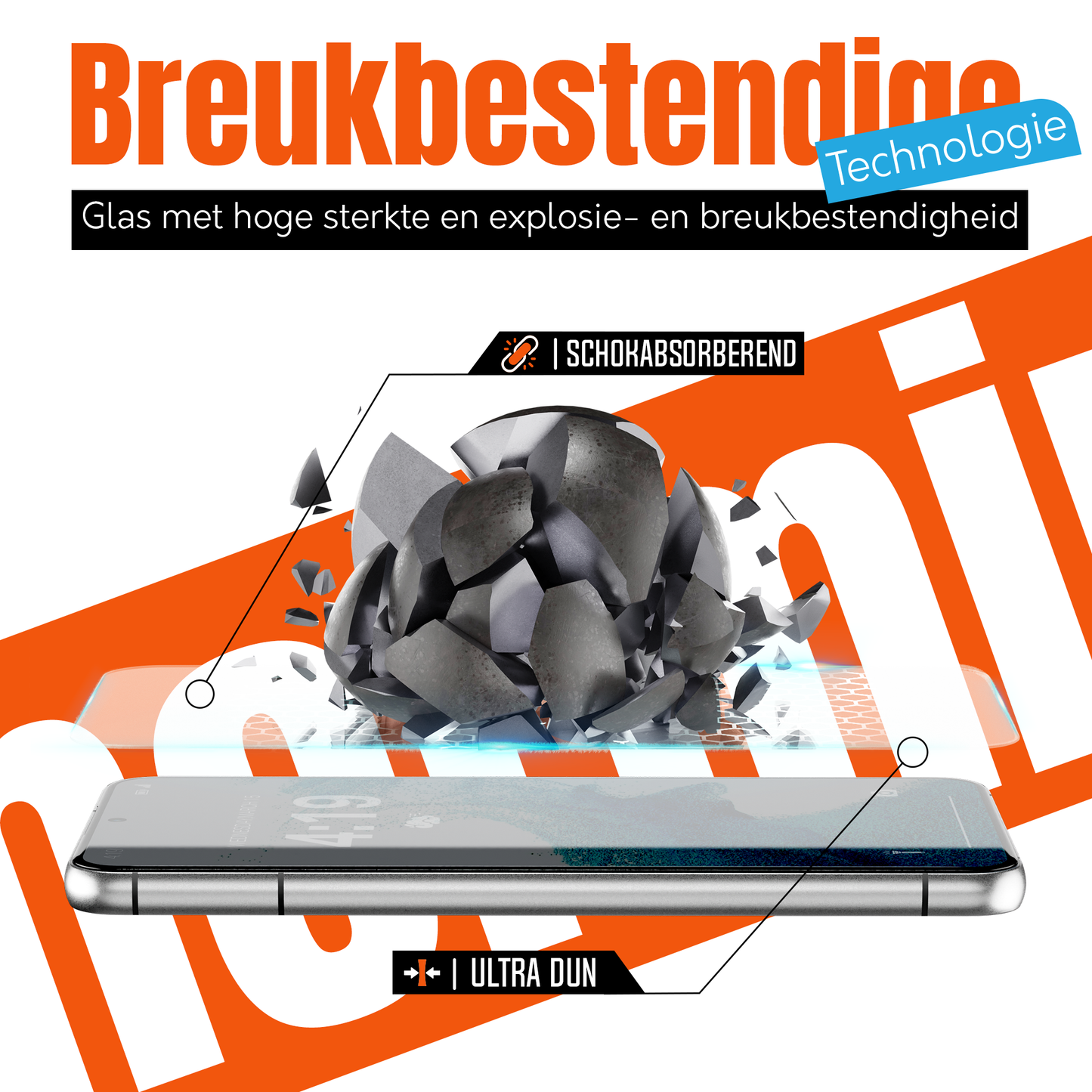 My Case 9H Gehard Glas Screenprotector voor Samsung Galaxy S22 Plus