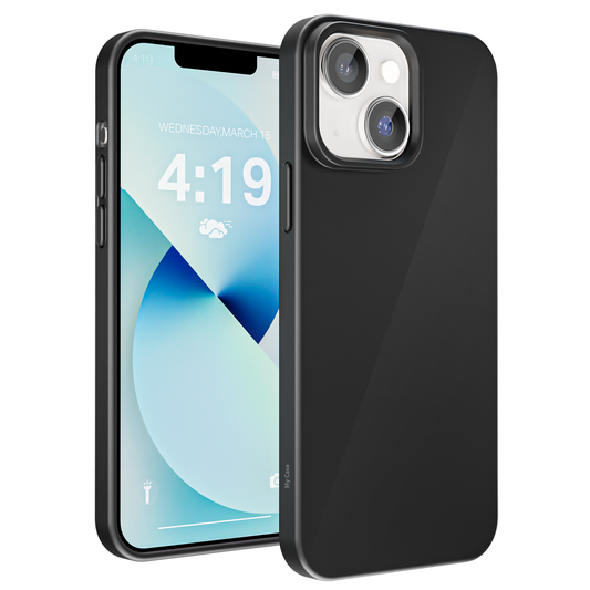 My Case Zwarte Siliconen Hoes voor iPhone 13 Mini – Slank Maar Beschermend