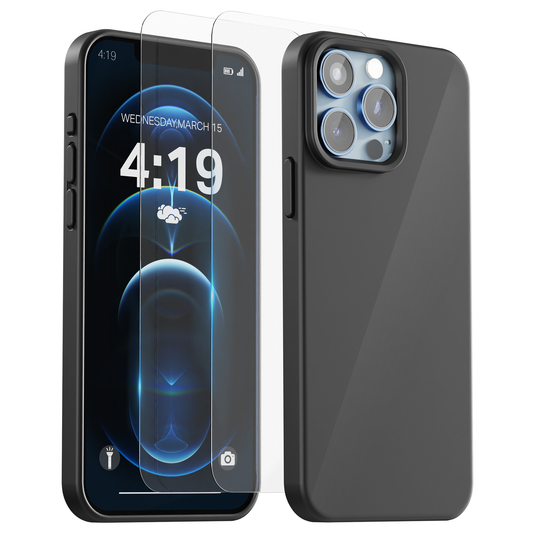 My Case Combo: Transparante Hoes met 2 Screenprotectors voor iPhone 12 Pro Max – Extra Veiligheid